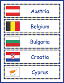 Europe Geography Word Wall Bulletin Board - 28 Countries