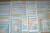 Europe, Africa, Asia, South North America Geography Maps F