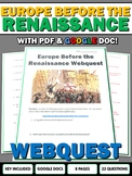 Europe Before the Renaissance - Webquest with Key (Google 