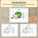 Europe Biomes Geography Montessori Plants Animals Landscapes
