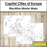 Capital Cities of Europe Maps - Blackline Masters