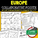 Europe Collaborative Poster, Mapping Europe Activity, Euro