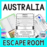 Australia ESCAPE ROOM!  Continents and Geography -  NO PRE
