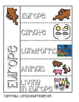 Preview of Europe Foldable Companion to PebbleGo-Differentiated for SPED