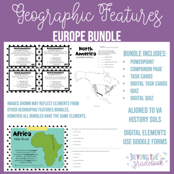Preview of Europe Geographic Features Bundle