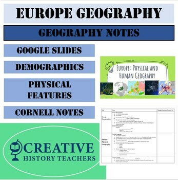 Preview of Europe Geography Cornell Notes