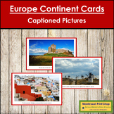 Europe Continent Cards (color borders) - Montessori Geography