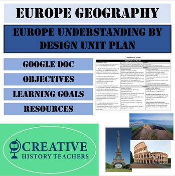 Preview of Europe Geography Unit-Understanding by Design Unit Plan