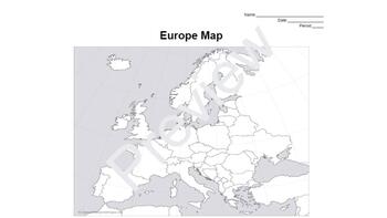 Europe Map by History Galore with Gomez | TPT