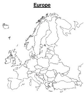 Europe Map by Northeast Education | TPT