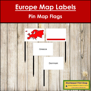 Fun Facts of Europe color-coded Montessori Continent Cards -  Denmark