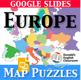Europe Map Puzzles Regions Countries Google Slides ESL ELL
