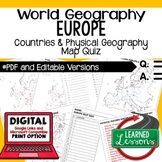 Europe Map Quizzes Geography Assessment, GOOGLE FORM