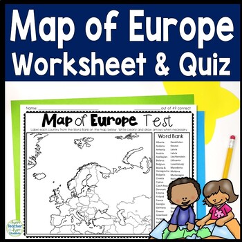 Europe Map Test: Map of Europe Quiz w/ Practice Worksheet & Answer Key