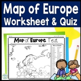 Europe Map Test & Practice Worksheet | Map of Europe Quiz 