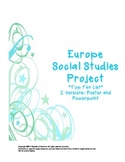 Europe Social Studies Project- Top Ten List