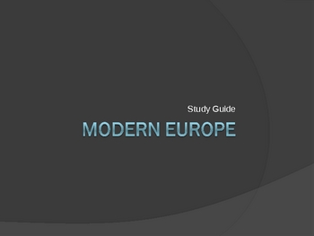 Preview of MODERN EUROPE GUIDED NOTE-TAKING POWERPOINT/PRESENTATION