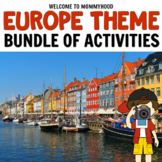 Montessori Europe Unit Bundle Geography Activities: Art, Flags, Maps, Currency