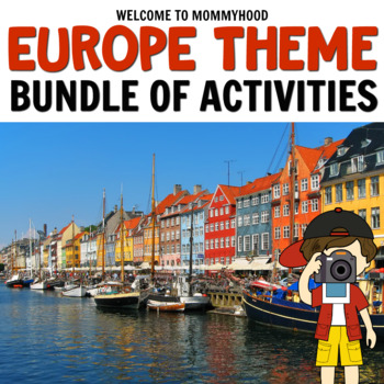 Preview of Montessori Europe Unit Bundle Geography Activities: Art, Flags, Maps, Currency