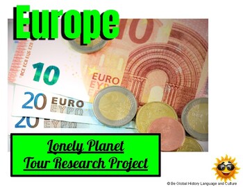 Preview of Europe Travel Research Project - Distance Learning