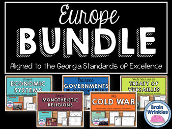 Preview of Europe Unit BUNDLE - Geography, History, Government, Economics, Etc.