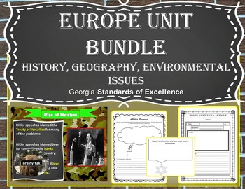 Preview of Europe Unit Bundle - History, Geography, Environmental Issues
