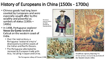 Preview of Europe and China from 1500s to 1842 (to First Opium War) - Slides with Sources