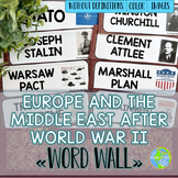 Europe and the Middle East after World War II Word Wall wi