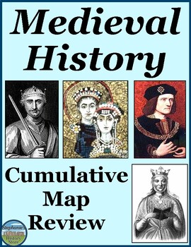 Preview of Europe in the Middle Ages Cumulative Map Activity