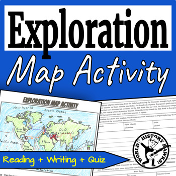 Preview of European Age of Exploration Map & Reading Activity Explorers Columbus Magellan