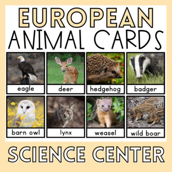 Preview of European Animals Montessori Preschool Science Center Activities