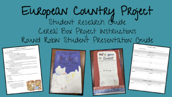 Preview of European Country Cereal Box Research Project