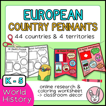 Preview of European Country Pennants | Flag Day