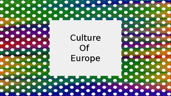 Preview of European Culture