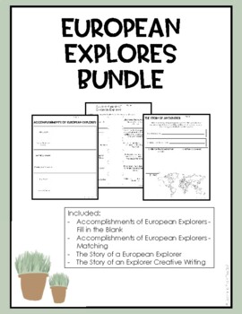 Preview of European Exploration Bundle