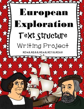 Preview of European Exploration Informational Text Structure Writing Project and Comparison