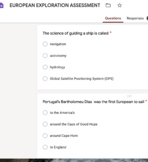European Exploration Quiz Google Forms
