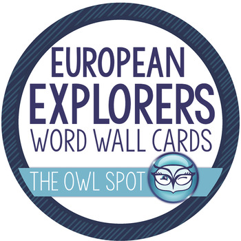 Preview of European Exploration Vocabulary / Word Wall Cards