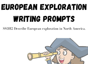 Preview of European Exploration Writing Prompts