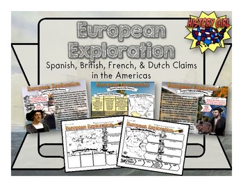 Preview of European Exploration of the Americas PowerPoint and Student Infographic Notes