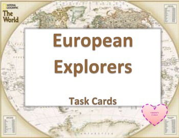 Preview of European Explorer Task Cards