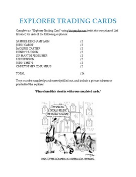 Preview of European Explorer Trading Cards
