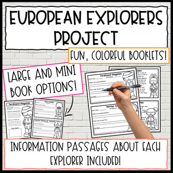 Preview of European Explorers 5th Grade Project | Age of Exploration Student Booklets