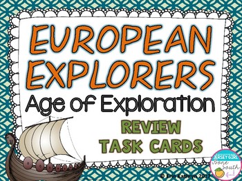 Preview of European Explorers Age of Exploration Review Task Cards - Set of 28