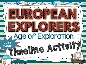 Preview of European Explorers - Age of Exploration - Timeline Activity