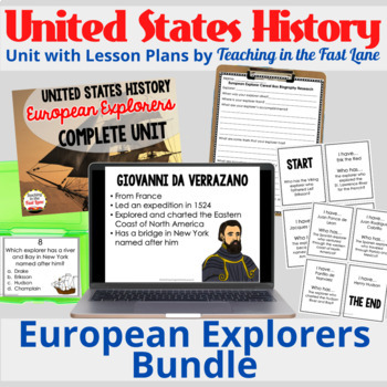Preview of European Explorers Bundle with Lesson Plans - US History Activities - Explorers