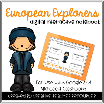 Preview of European Explorers Digital Interactive Notebook |Distance Learning