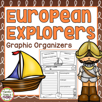 Preview of European Explorers Research Graphic Organizers