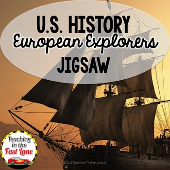 Preview of European Explorers Jigsaw Activity - Explorers Cooperative Research Activity