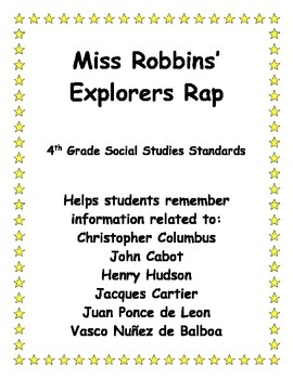 Preview of European Explorers Rap - 4th Grade